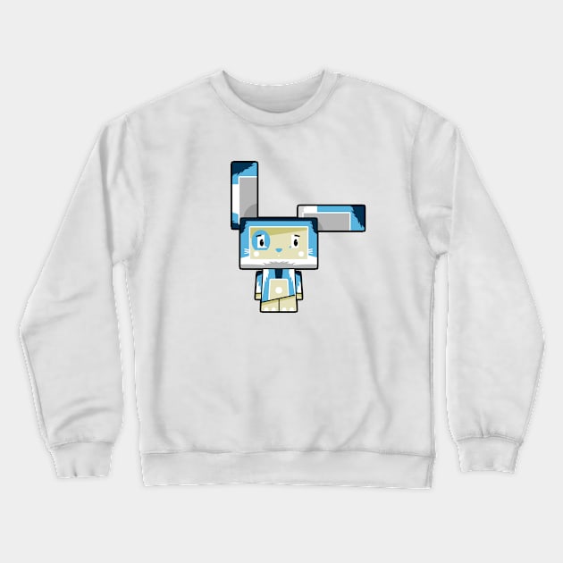 Cute Cartoon Blockimals Bunny Rabbit Crewneck Sweatshirt by markmurphycreative